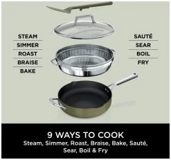 Ninja Zerostick 28cm Non Stick Aluminium Possible Pan -Green -Home Furnishings Store 1120312 R Z003A