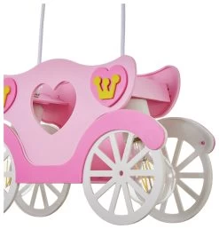 Glow Kids Princess Carriage Pendant Light - Pink & White -Home Furnishings Store 1151446 R Z003A