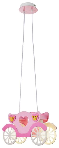Glow Kids Princess Carriage Pendant Light - Pink & White -Home Furnishings Store 1151446 R Z004A