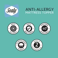 Sealy Anti Allergy Hollowfibre Mattress Topper - Double -Home Furnishings Store 1156702 R Z009A