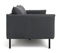 Habitat Moore Leather 3 Seater Sofa - Dark Grey -Home Furnishings Store 1159455 R Z004A