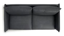 Habitat Moore Leather 3 Seater Sofa - Dark Grey -Home Furnishings Store 1159455 R Z005A