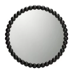 Habitat Beaded Round Wall Mirror - Black - 70x70cm -Home Furnishings Store 1182934 R Z003A