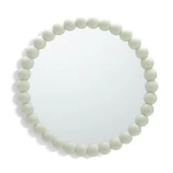 Habitat Beaded Round Wall Mirror - White - 50x50cm -Home Furnishings Store 1182941 R Z003A