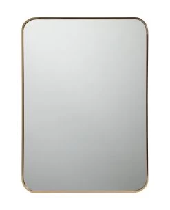 Habitat Brushed Rectangular Wall Mirror - Gold - 50x70cm -Home Furnishings Store 1184066 R Z003A