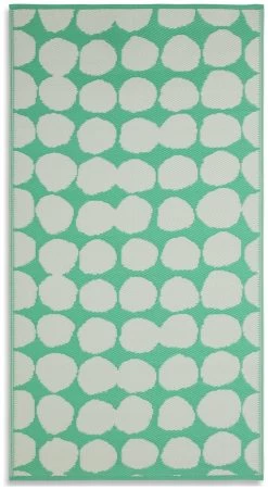 Habitat Plastic Woven Green & White Outdoor Rug