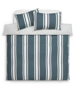 Habitat Cotton Coastal Stripe Blue Bedding Set - Single -Home Furnishings Store 1232884 R Z002A