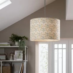 Habitat Floral Print Faux Linen Shade - Cream And Orange -Home Furnishings Store 1233663 R Z002C