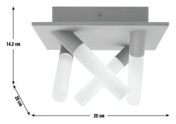 Habitat Metal 4 Light LED Bathroom Flush Ceiling Light-Black -Home Furnishings Store 1233687 R E001