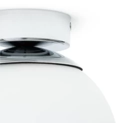 Habitat Opal Glass Bathroom Flush Ceiling Light - White -Home Furnishings Store 1233759 R Z002A