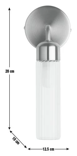 Habitat Ribbed Metal Bathroom Wall Light - Gold -Home Furnishings Store 1233814 R E001