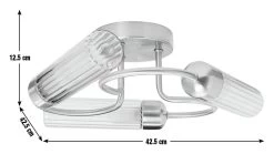 Habitat Ribbed Metal 3 Light Bathroom Ceiling Light - Gold -Home Furnishings Store 1233845 R E001