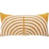 Habitat Geo Tufted Cushion - Yellow & White - 60x30cm