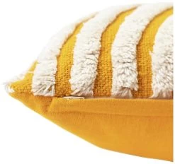 Habitat Geo Tufted Cushion - Yellow & White - 60x30cm -Home Furnishings Store 1240209 R Z004A