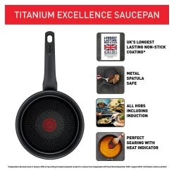 Tefal Titanium Excellence 16cm Aluminium Saucepan -Home Furnishings Store 1303809 R Z003A