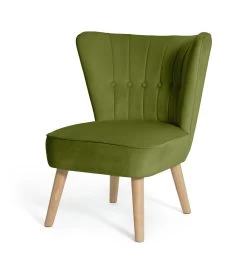 Habitat Alexis Velvet Cocktail Chair - Olive -Home Furnishings Store 1341287 R Z002A