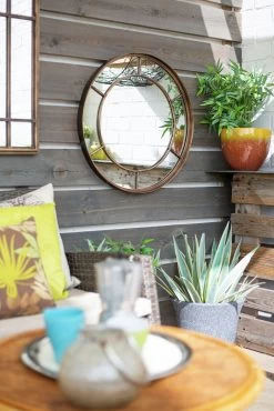 Aston & Wold Valencia Round Garden Mirror - Gold -Home Furnishings Store 1406483 R Z003A