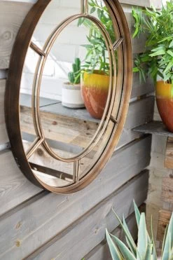 Aston & Wold Valencia Round Garden Mirror - Gold -Home Furnishings Store 1406483 R Z005A