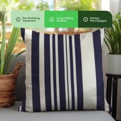 Streetwize Blue Stripes Outdoor Cushion - Pack Of 4 -Home Furnishings Store 1480148 R Z004A
