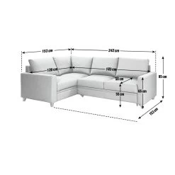 Habitat Seattle Right Corner Fabric Sofa Bed - Charcoal -Home Furnishings Store 1834196 R Z020A