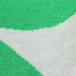 Habitat Floral Pattern Knit Throw - White & Green -125x150cm -Home Furnishings Store 1953716 R B001