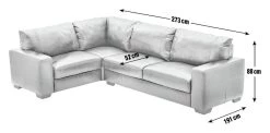 Habitat Eton Leather Right Hand Corner Sofa - Tan -Home Furnishings Store 1958285 R Z020A