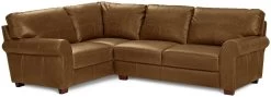 Habitat Salisbury Leather Right Hand Corner Sofa - Tan