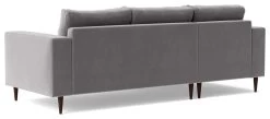 Swoon Evesham Velvet Left Hand Corner Sofa - Silver Grey -Home Furnishings Store 1971114 R Z005A