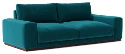 Swoon Denver Velvet 3 Seater Sofa- Kingfisher Blue -Home Furnishings Store 1972436 R Z003A
