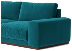 Swoon Denver Velvet 3 Seater Sofa- Kingfisher Blue -Home Furnishings Store 1972436 R Z005A