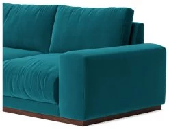 Swoon Denver Velvet 2 Seater Sofa- Kingfisher Blue -Home Furnishings Store 1972601 R Z004A