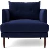 Swoon Kalmar Velvet Armchair - Ink Blue