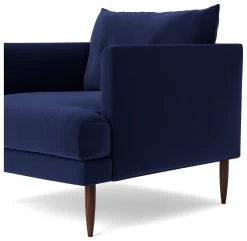Swoon Kalmar Velvet Armchair - Ink Blue -Home Furnishings Store 1973071 R Z005A