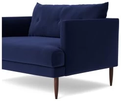 Swoon Kalmar Velvet Cuddle Chair - Ink Blue -Home Furnishings Store 1974290 R Z005A