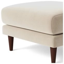 Swoon Turin Velvet Ottoman Footstool - Taupe -Home Furnishings Store 1990638 R Z004A