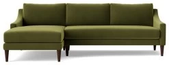 Swoon Turin Velvet Left Hand Corner Sofa - Fern Green -Home Furnishings Store 1992564 R Z002A