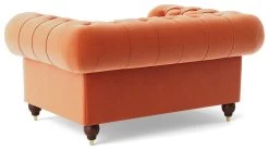 Swoon Winston Velvet Cuddle Chair - Burnt Orange -Home Furnishings Store 1993068 R Z004A