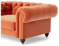 Swoon Winston Velvet Cuddle Chair - Burnt Orange -Home Furnishings Store 1993068 R Z005A
