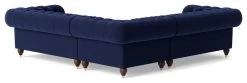 Swoon Winston Velvet 5 Seater Corner Sofa - Ink Blue -Home Furnishings Store 1993398 R Z004A