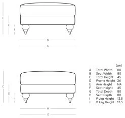 Swoon Winston Velvet Ottoman Footstool - Biscuit -Home Furnishings Store 1995389 R E001