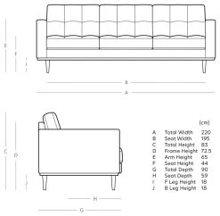 Swoon Berlin Velvet 3 Seater Sofa - Burnt Orange -Home Furnishings Store 1996876 R E001