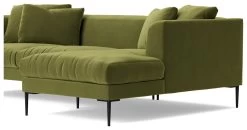 Swoon Alena Velvet Right Hand Corner Sofa - Fern Green -Home Furnishings Store 1998977 R Z004A