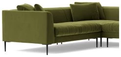 Swoon Alena Velvet 5 Seater Corner Sofa - Fern Green -Home Furnishings Store 1999471 R Z003A