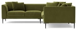 Swoon Alena Velvet 5 Seater Corner Sofa - Fern Green -Home Furnishings Store 1999471 R Z004A