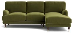Swoon Charlbury Velvet Right Hand Corner Sofa - Fern Green -Home Furnishings Store 2006277 R Z003A