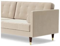 Swoon Porto Velvet 3 Seater Sofa - Taupe -Home Furnishings Store 2007001 R Z004A