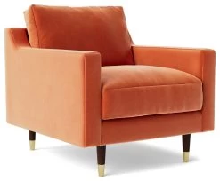 Swoon Rieti Velvet Armchair - Burnt Orange -Home Furnishings Store 2007386 R Z002A