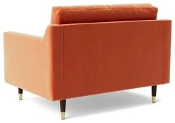 Swoon Rieti Velvet Cuddle Chair - Burnt Orange -Home Furnishings Store 2008684 R Z004A