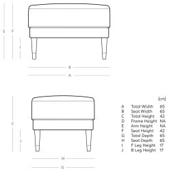 Swoon Rieti Velvet Ottoman Footstool - Granite Grey -Home Furnishings Store 2009016 R E001