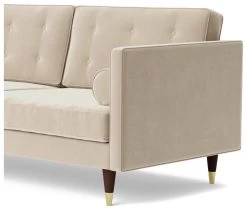 Swoon Porto Velvet 2 Seater Sofa - Taupe -Home Furnishings Store 2012096 R Z004A